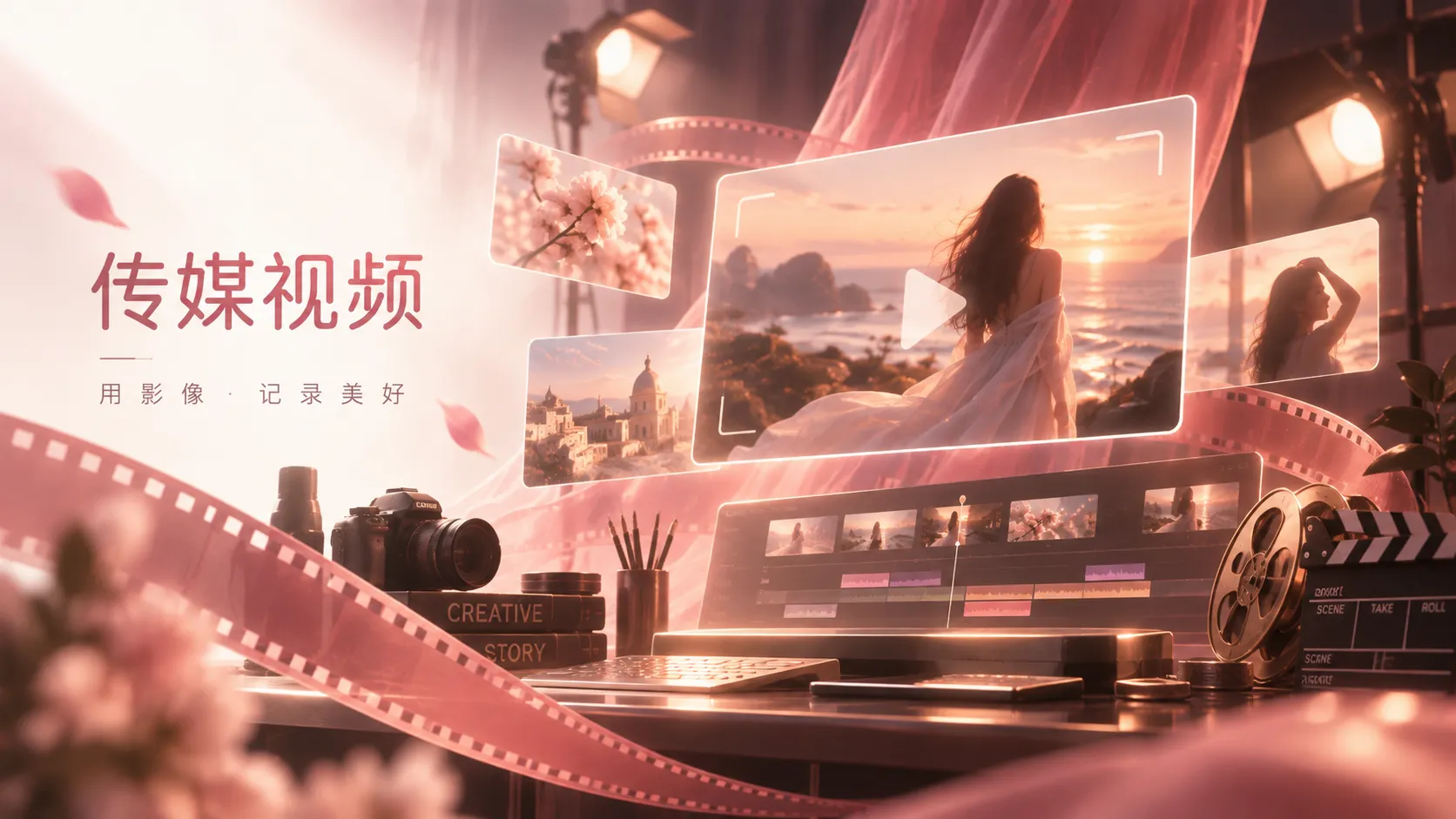 旅途视频中的车窗和远景